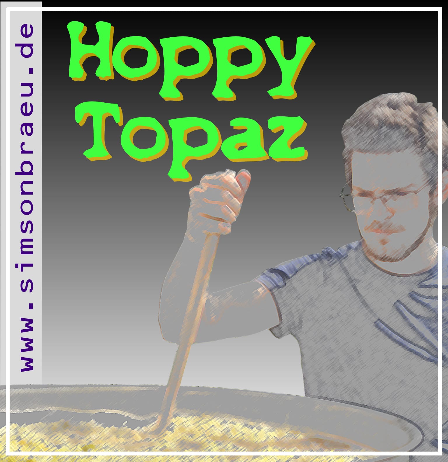Etikett Hoppy Topaz vorne