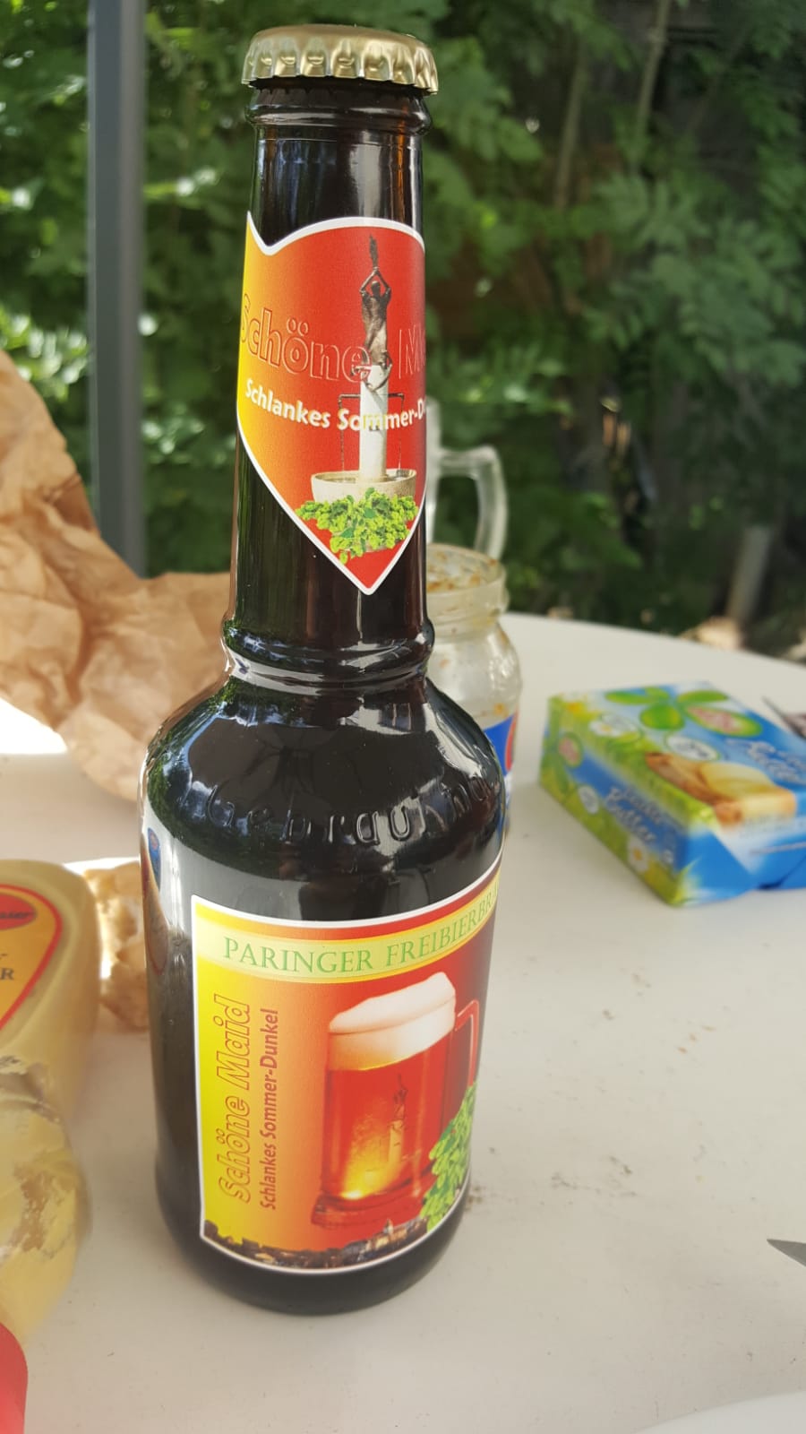 Bild der "Schönen Maid" in der Flasche