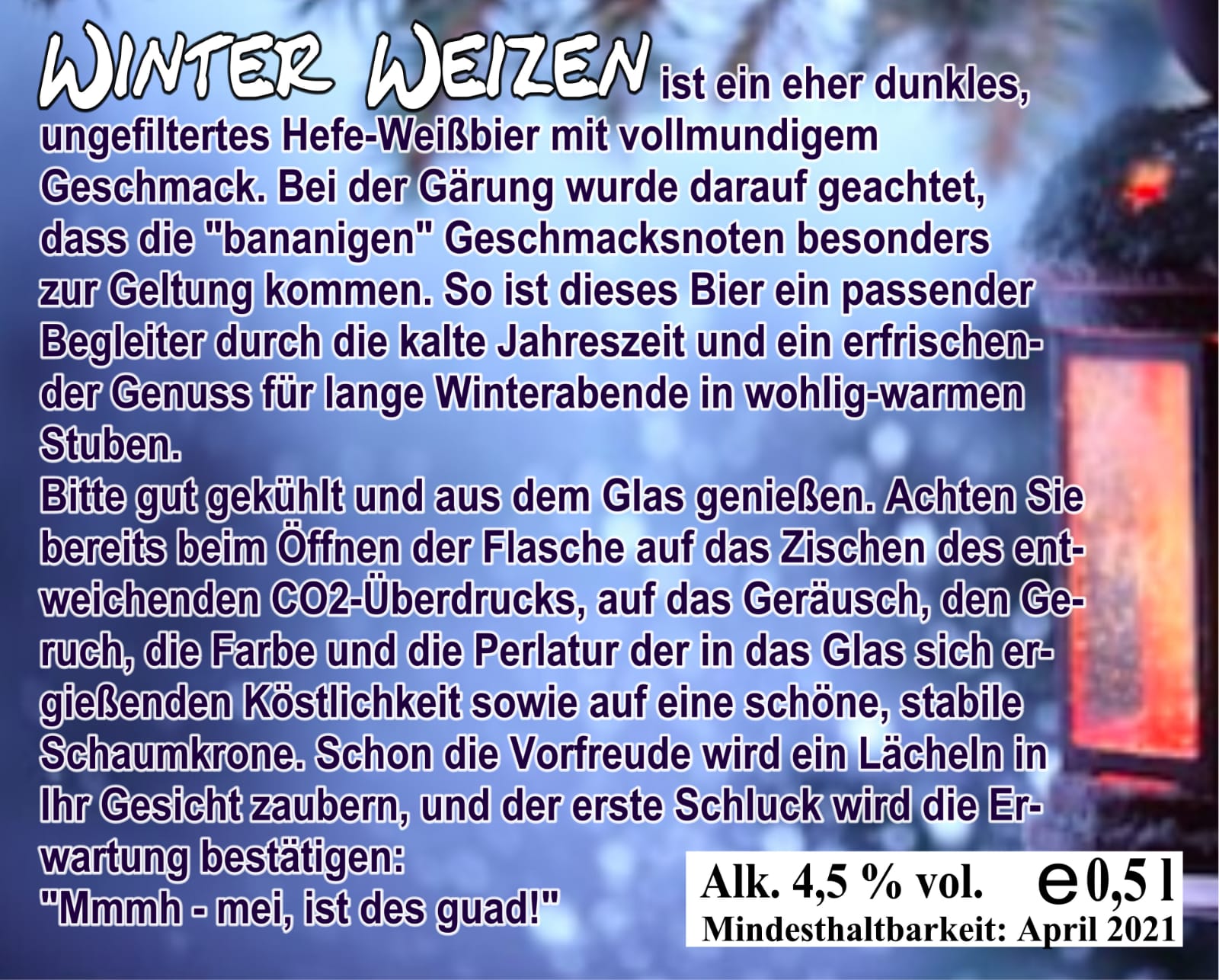 Eitikett Winterweizen hinten